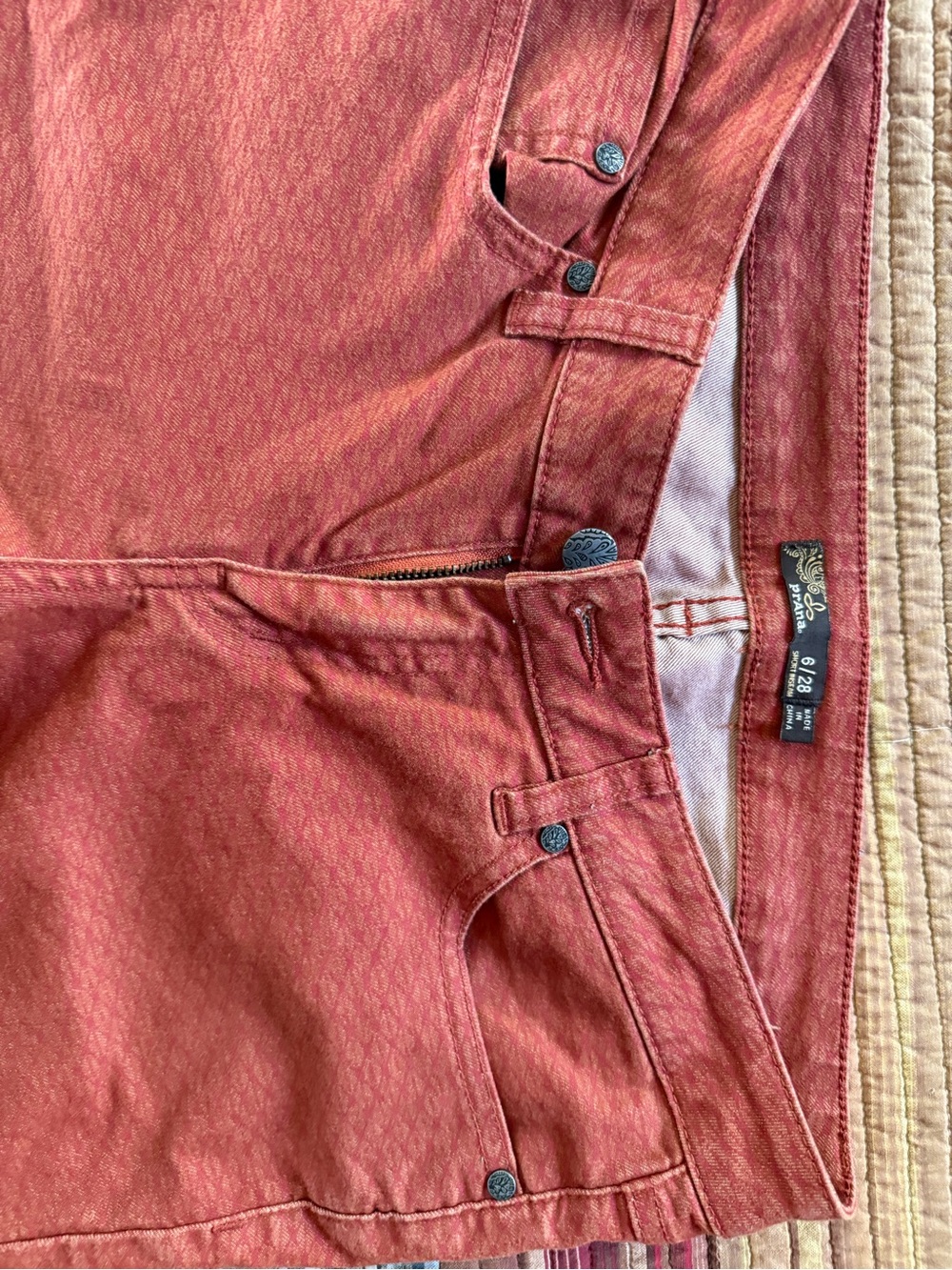 Prana Women's Straight Leg Jeans in Rust